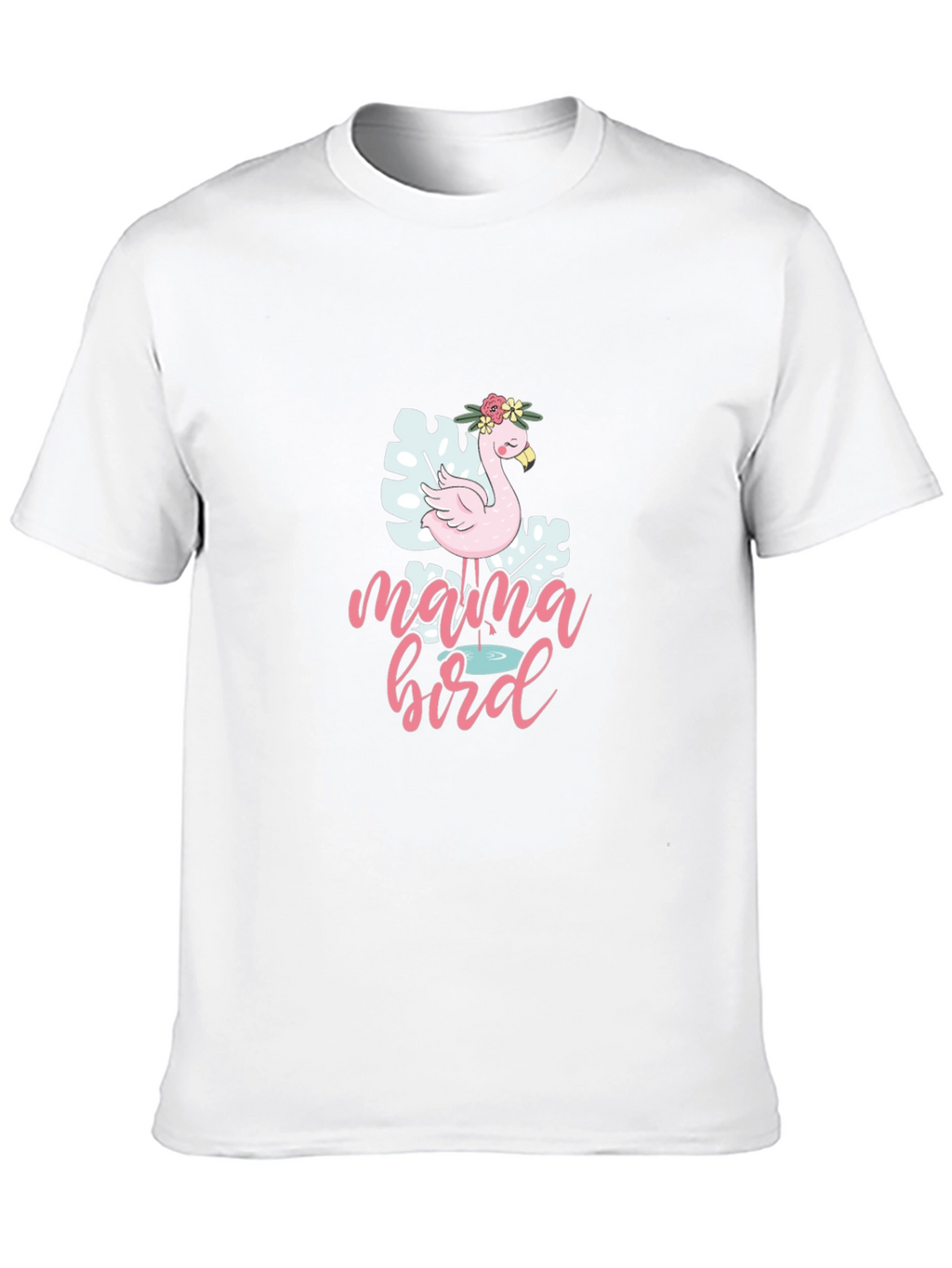 Mama Bird Flamingo Graphic T-Shirt