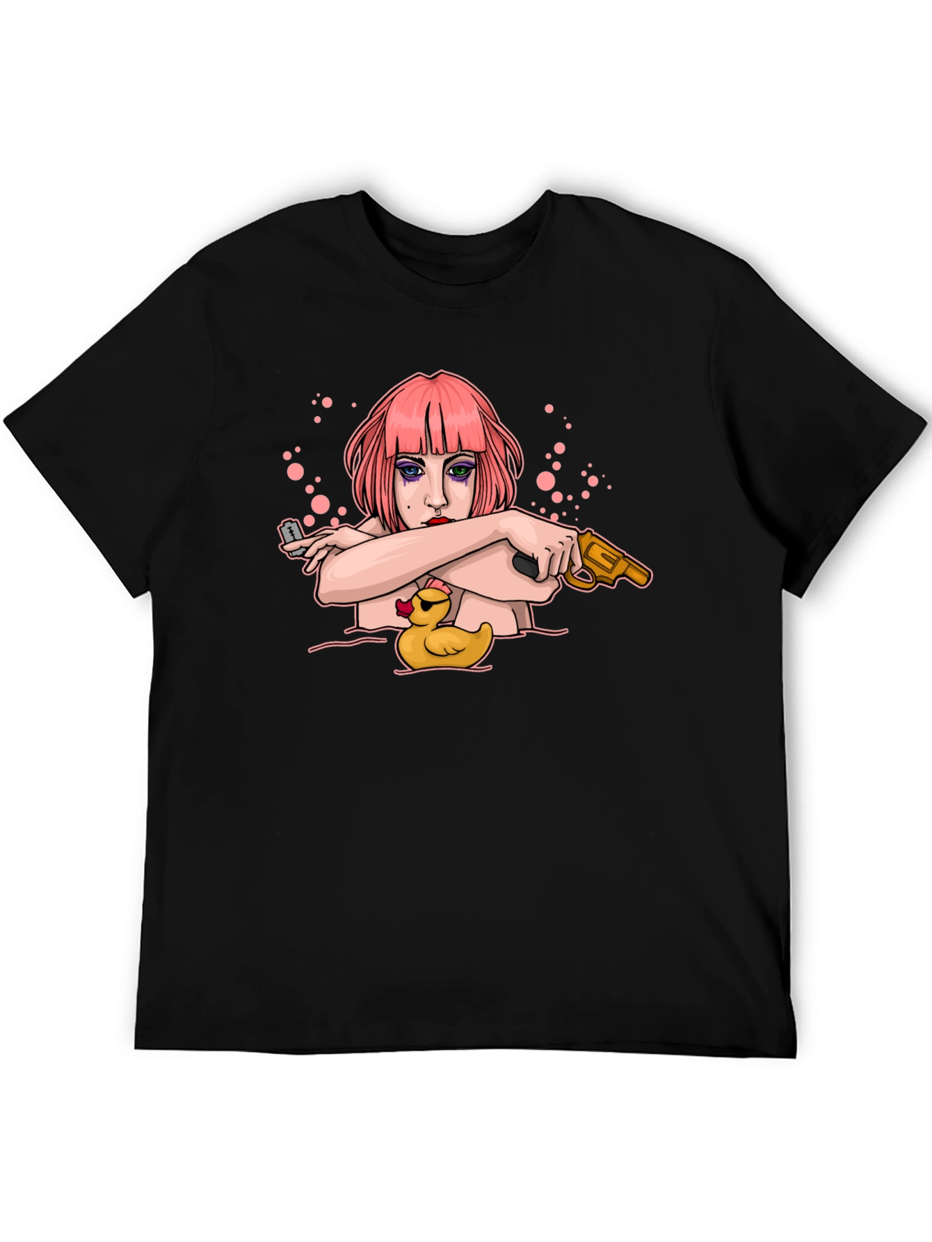 Edgy Cartoon Graphic T-Shirt