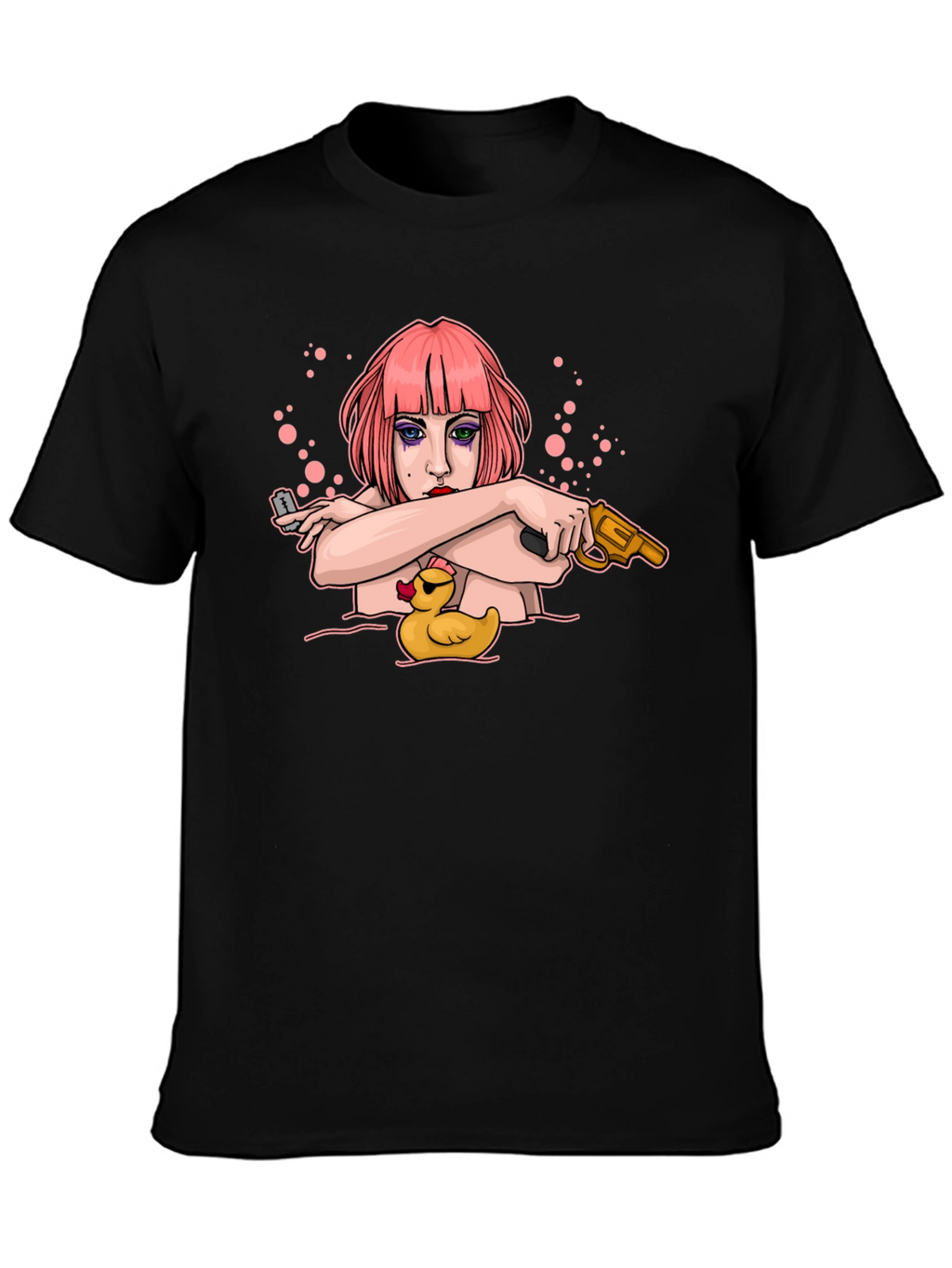 Edgy Cartoon Graphic T-Shirt