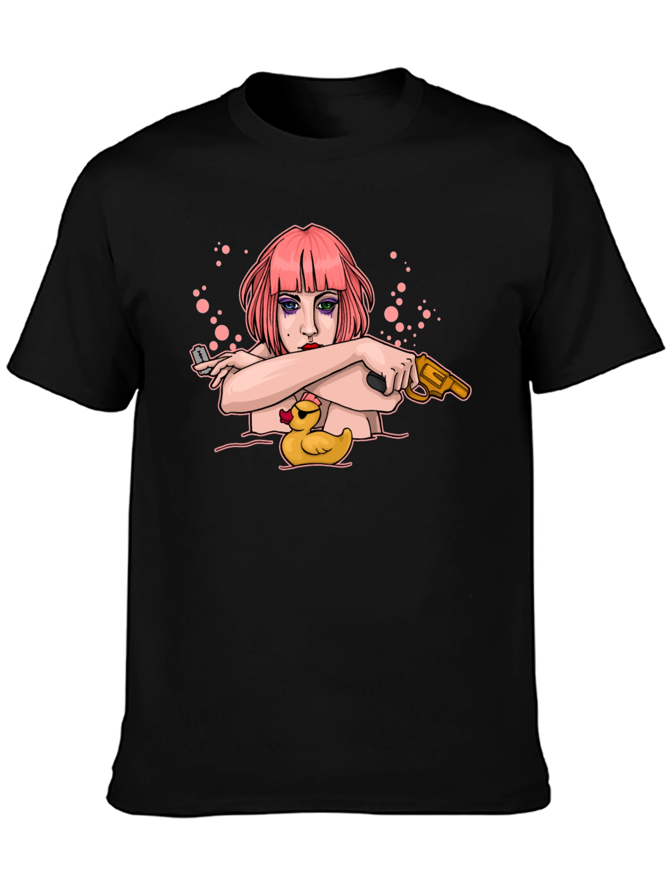 Edgy Cartoon Graphic T-Shirt