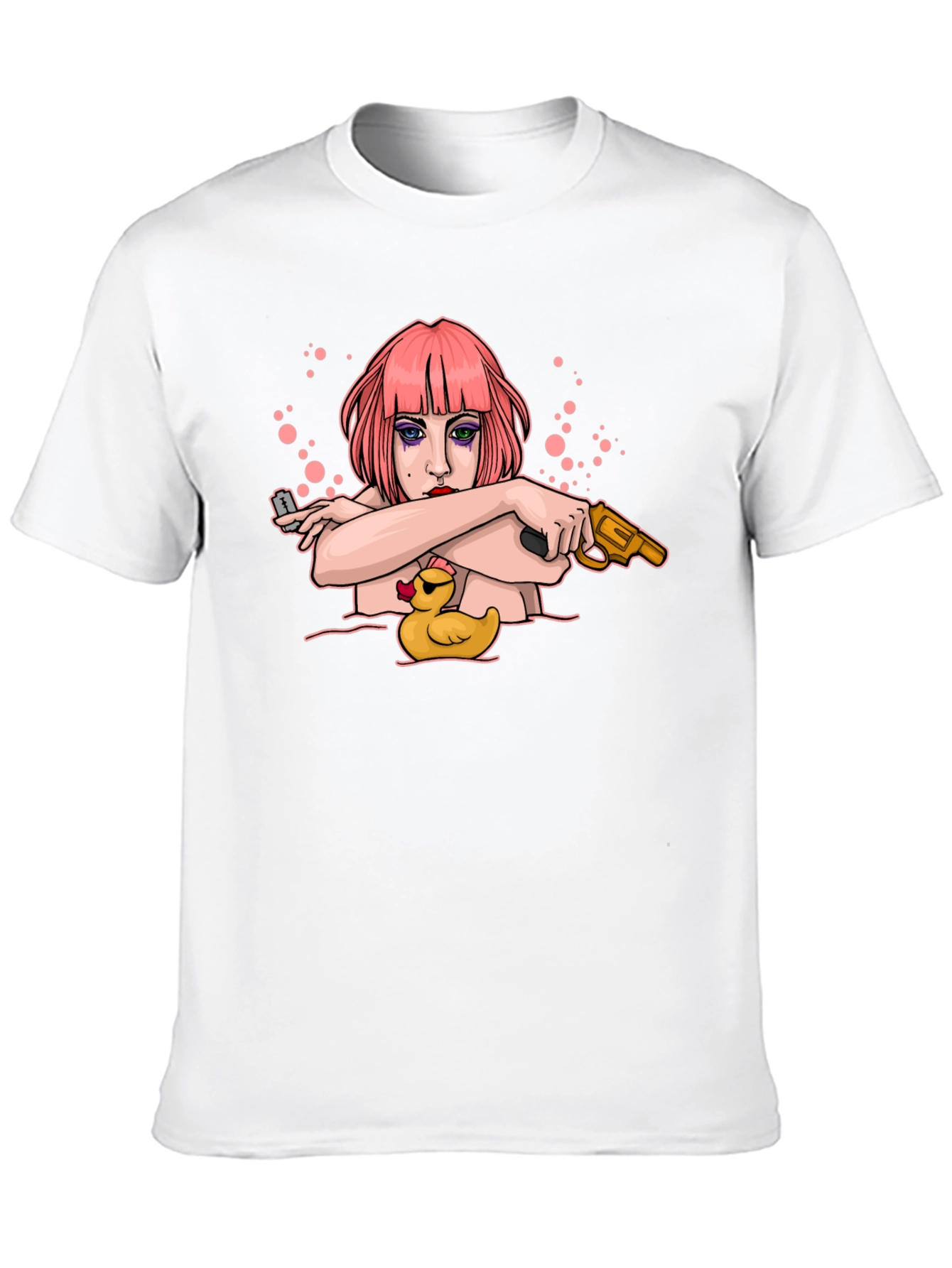 Edgy Cartoon Graphic T-Shirt