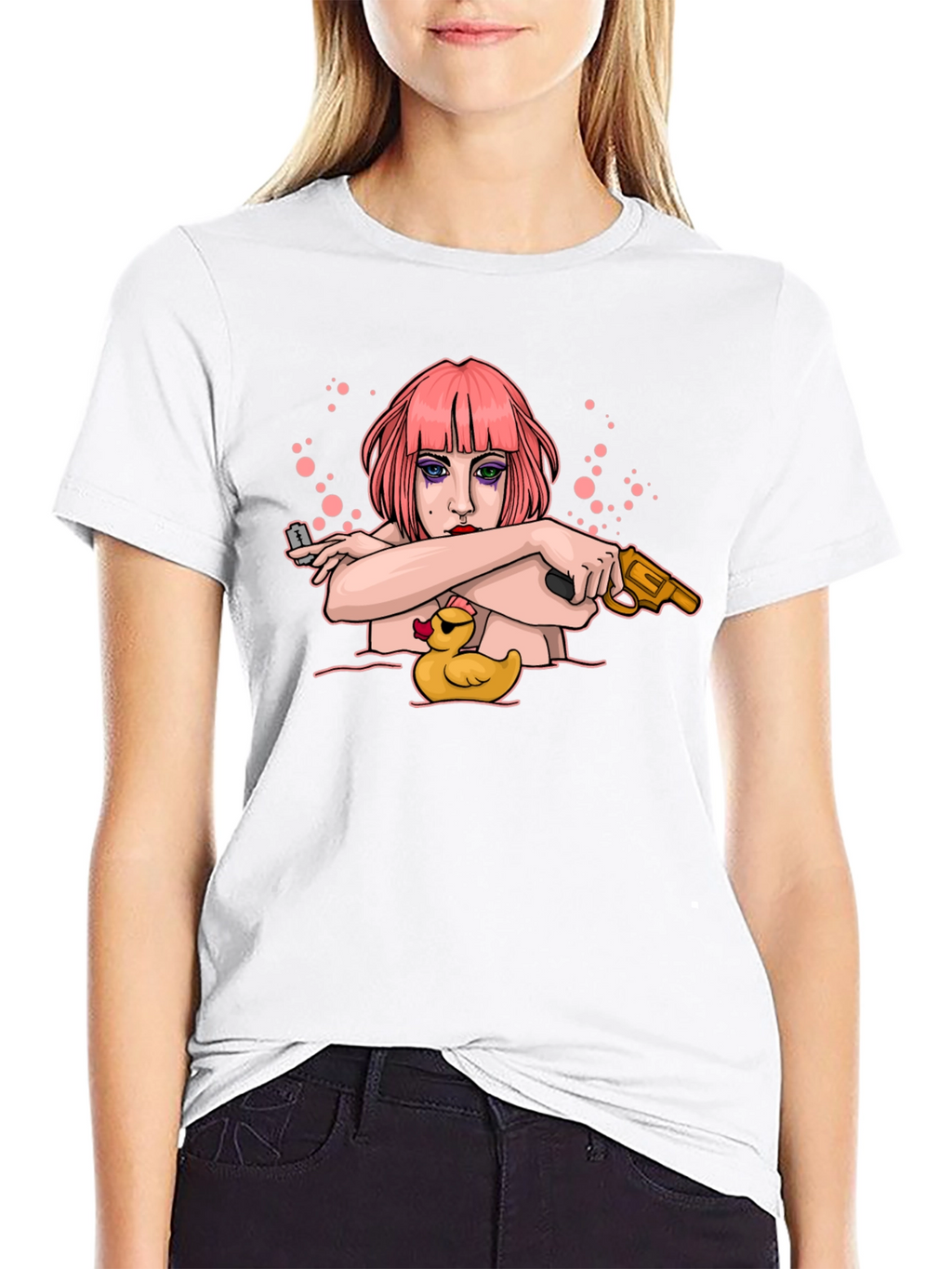 Edgy Cartoon Graphic T-Shirt