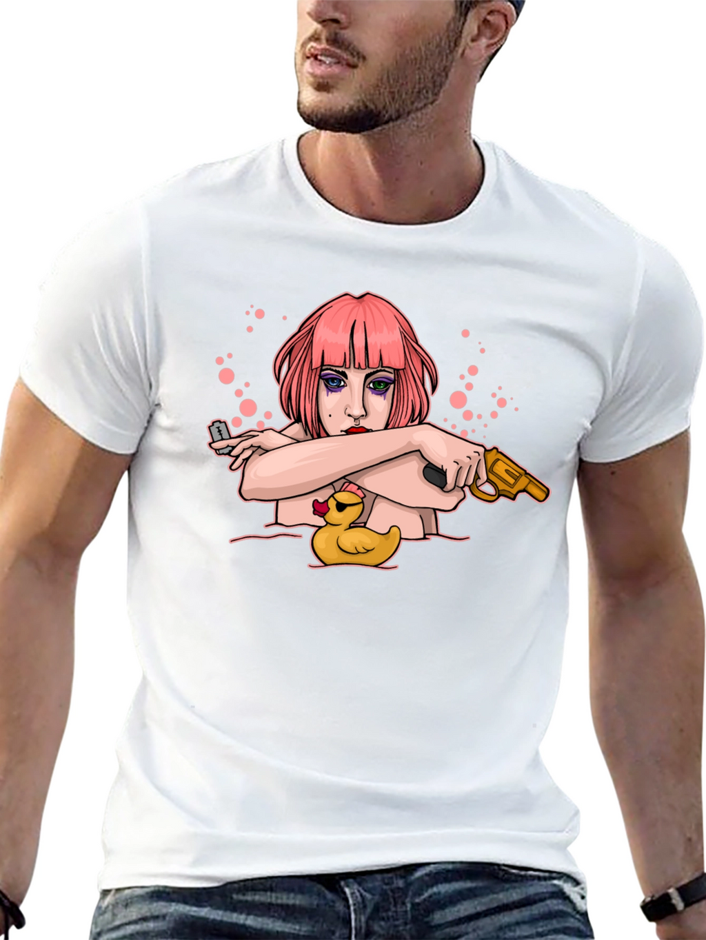 Edgy Cartoon Graphic T-Shirt