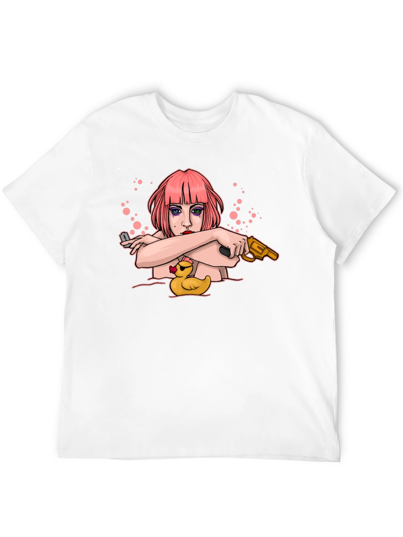 Edgy Cartoon Graphic T-Shirt