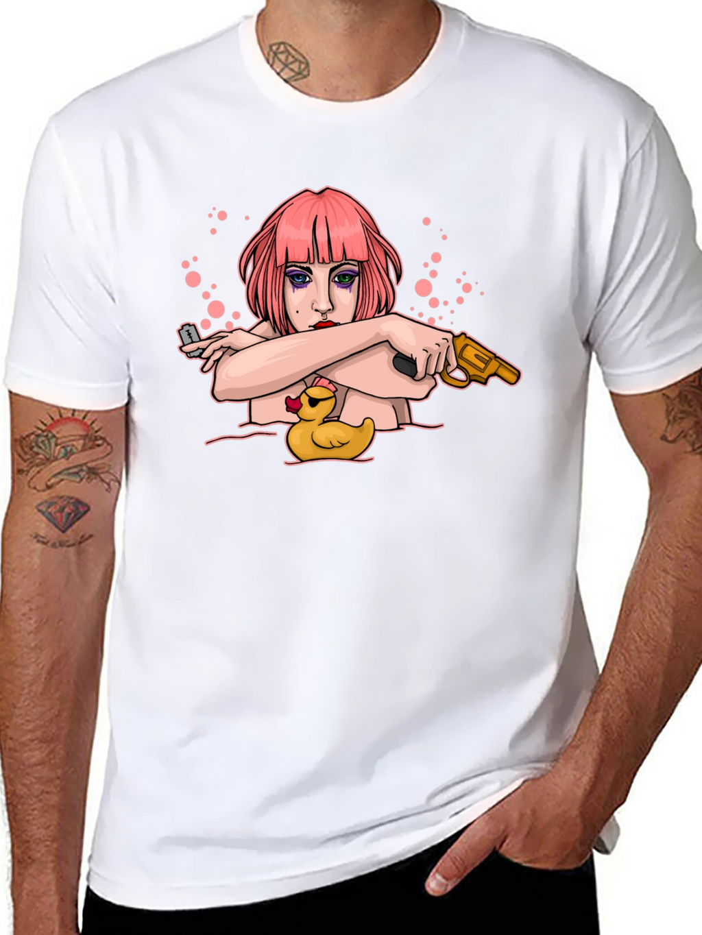 Edgy Cartoon Graphic T-Shirt