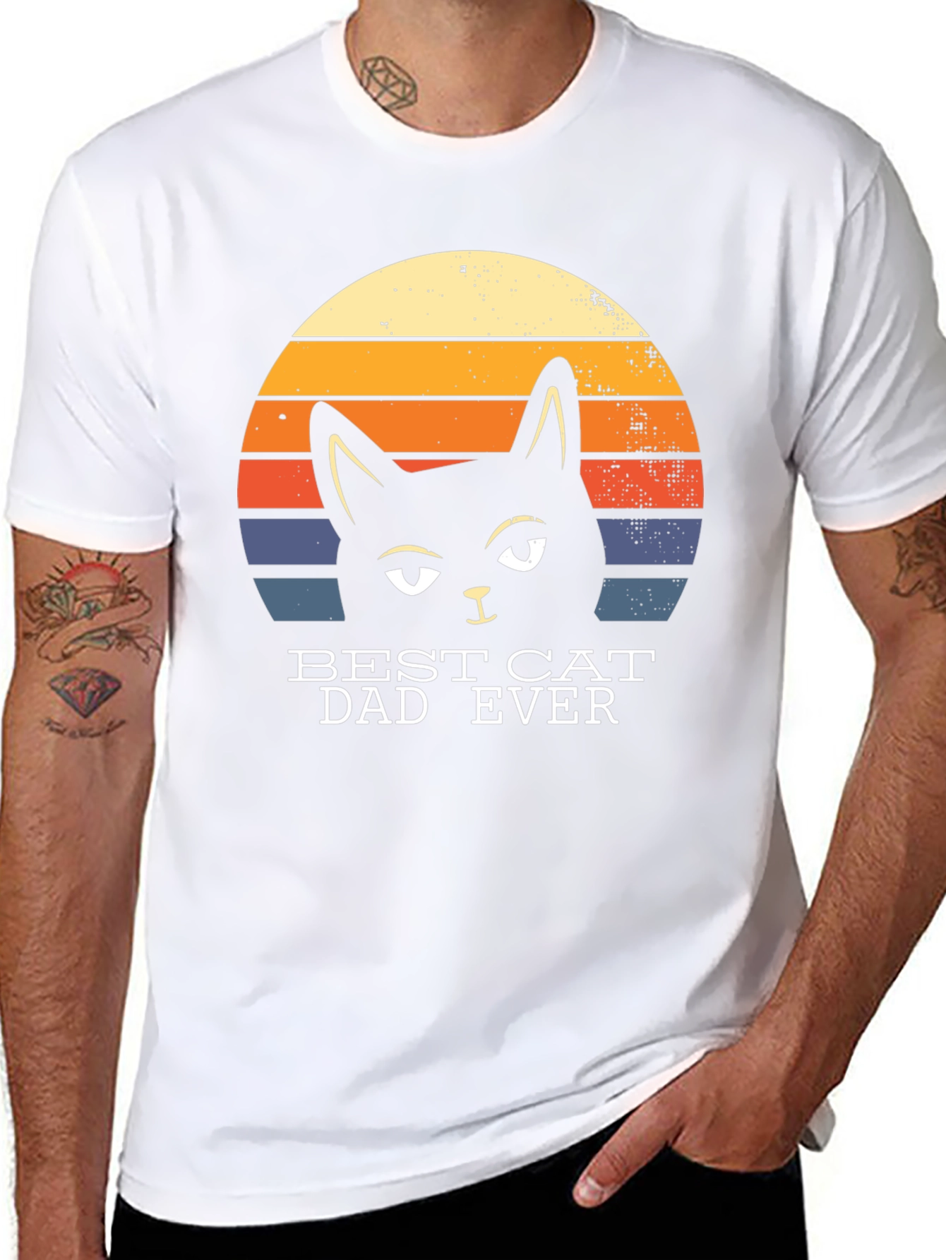 Best Cat Dad Ever Graphic Tee
