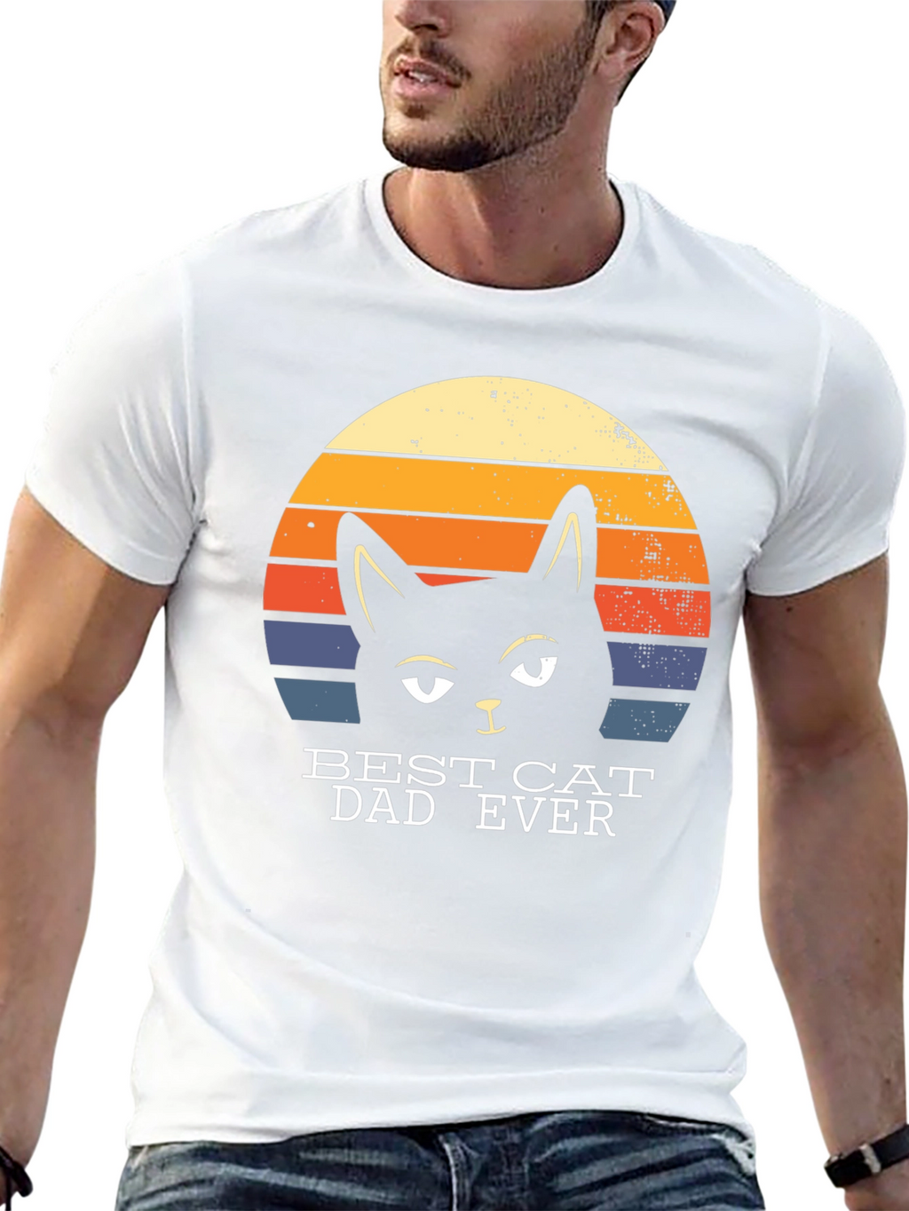 Best Cat Dad Ever Graphic Tee