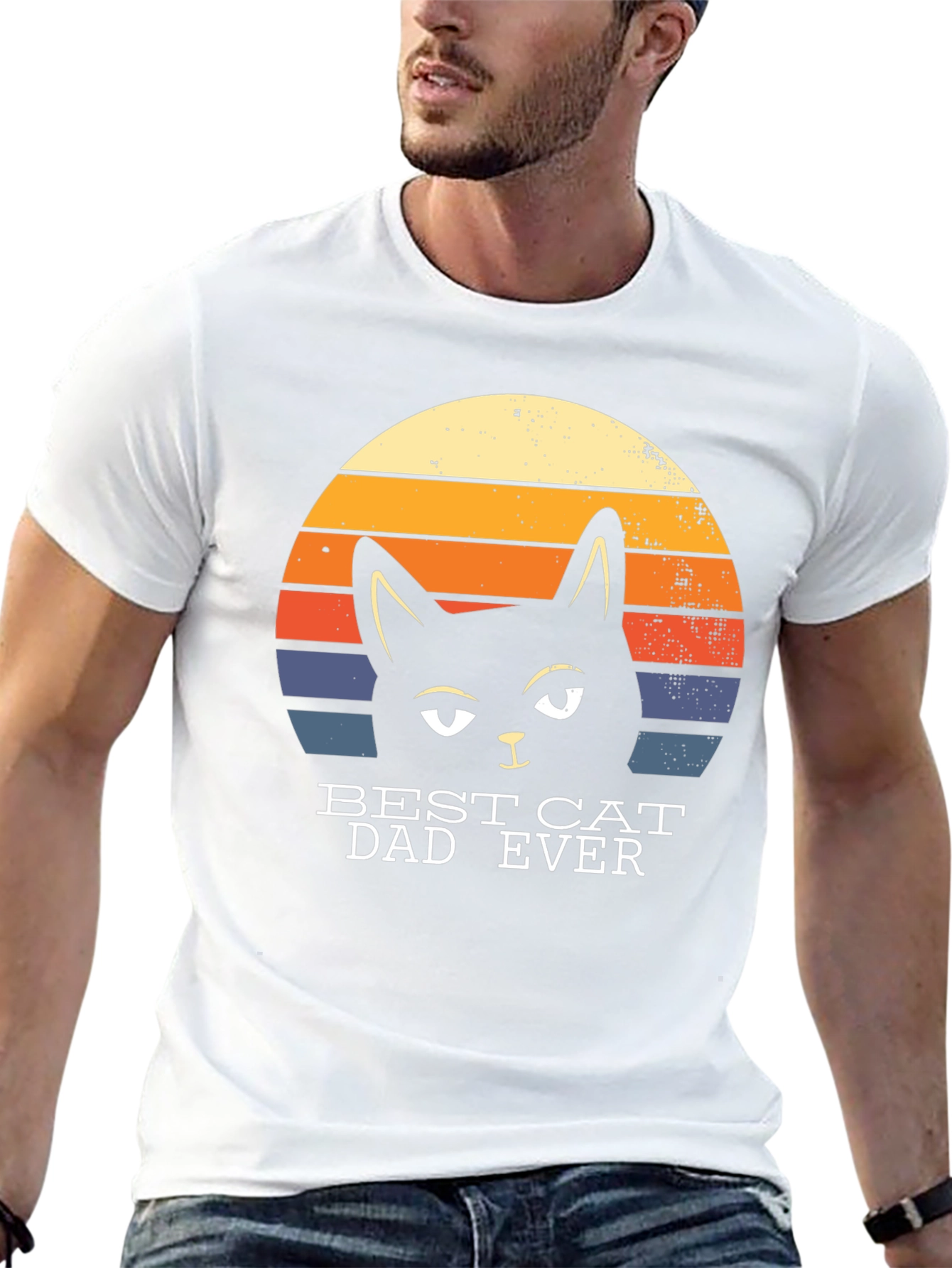 Best Cat Dad Ever Graphic Tee
