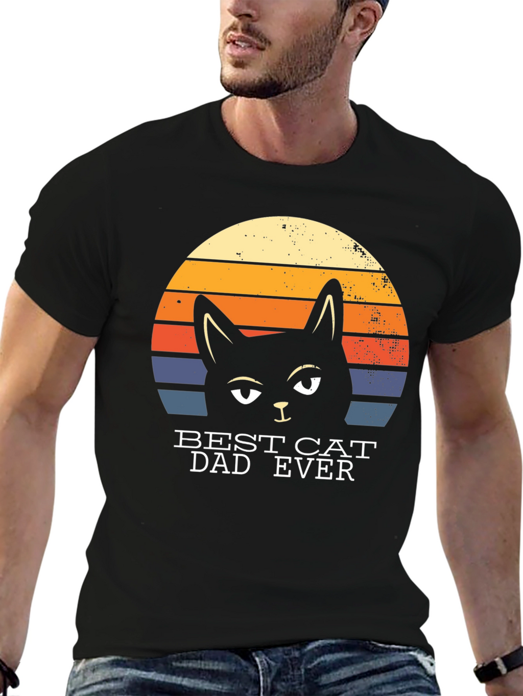 Best Cat Dad Ever Graphic Tee