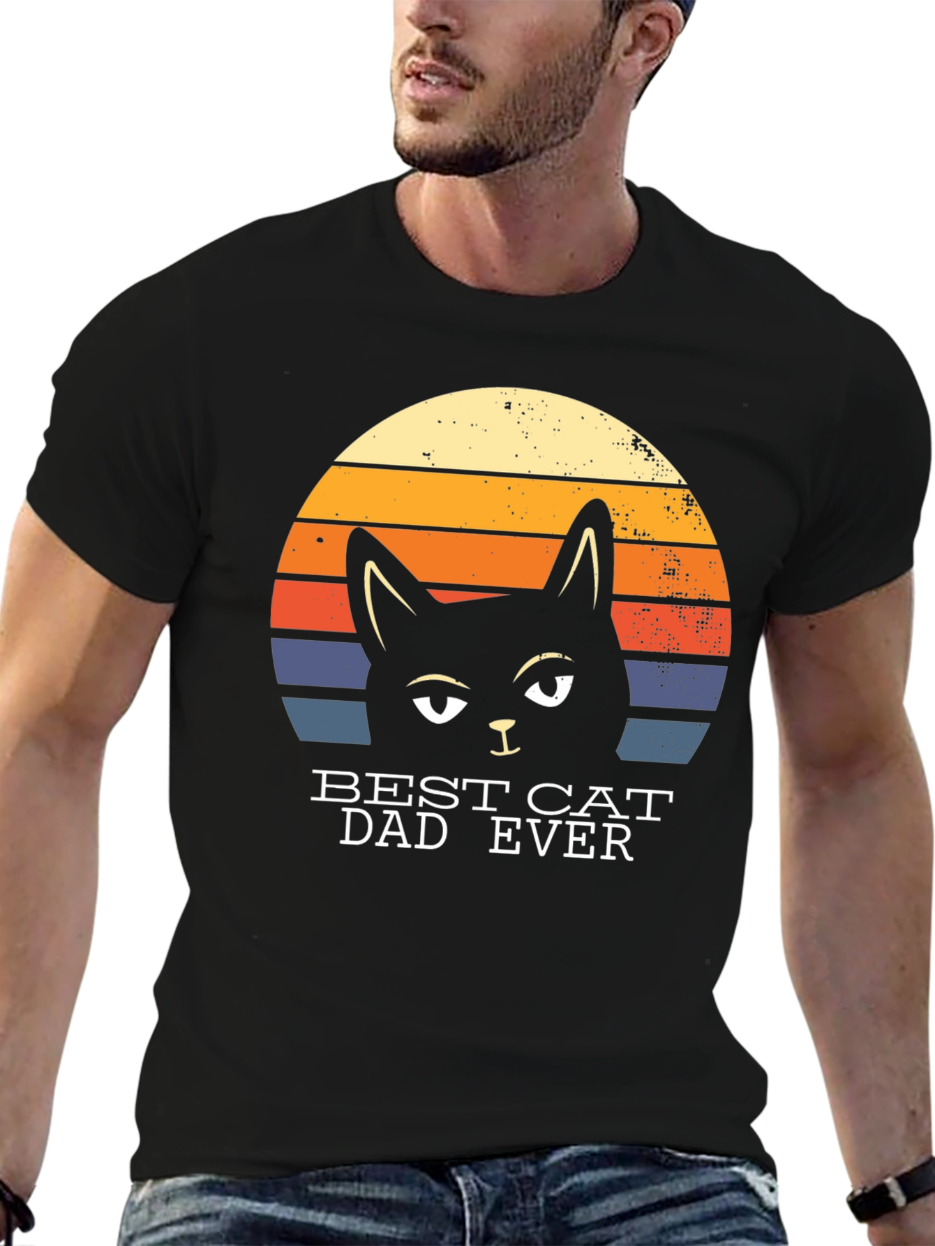 Best Cat Dad Ever Graphic Tee