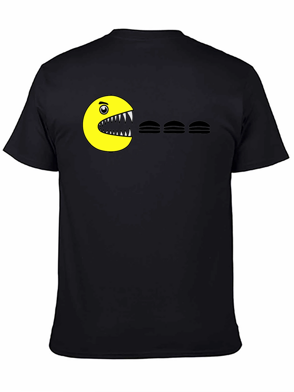 Pac-Man Burger Black T-Shirt