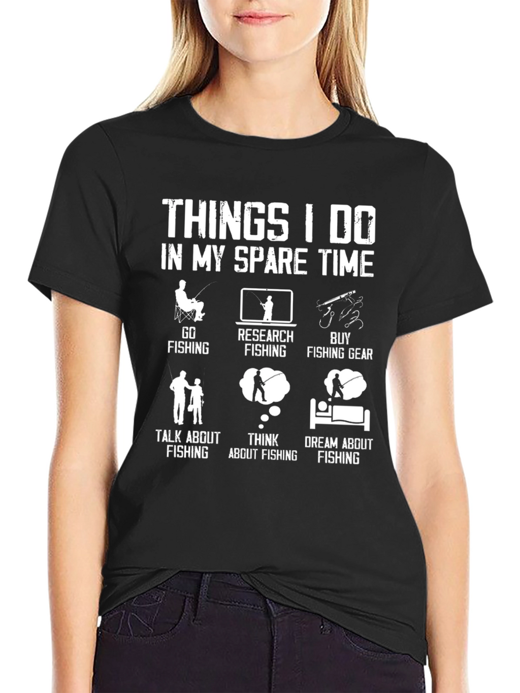 Funny Fishing T-Shirt: Spare Time Fishing Activities