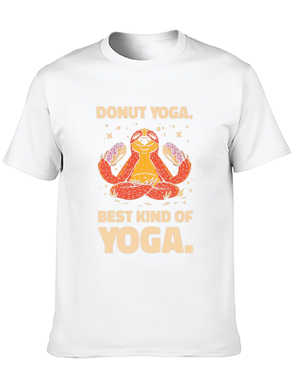 Donut Yoga Sloth Graphic T-Shirt