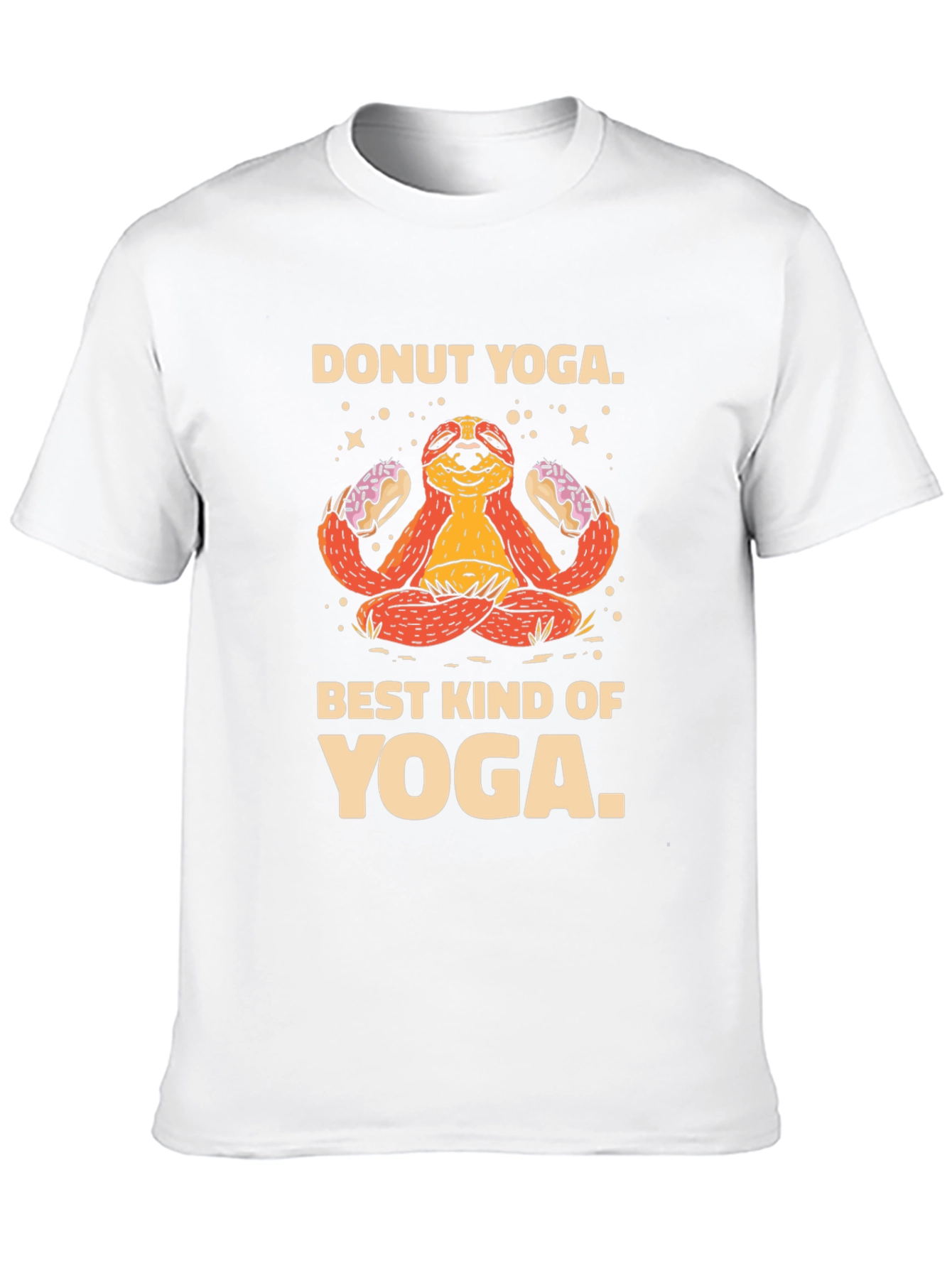 Donut Yoga Sloth Graphic T-Shirt