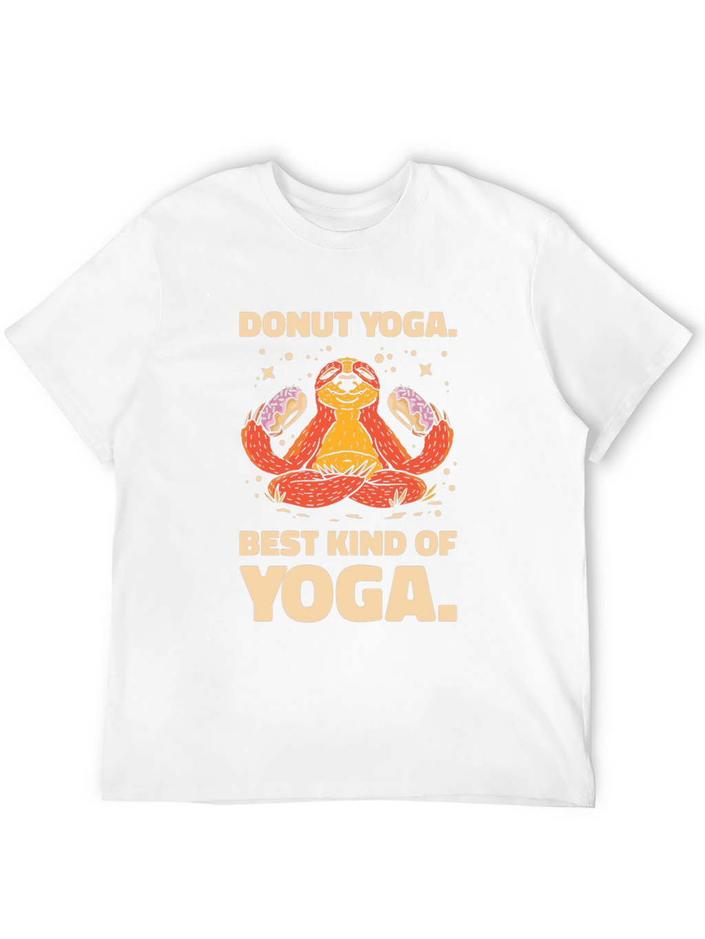 Donut Yoga Sloth Graphic T-Shirt