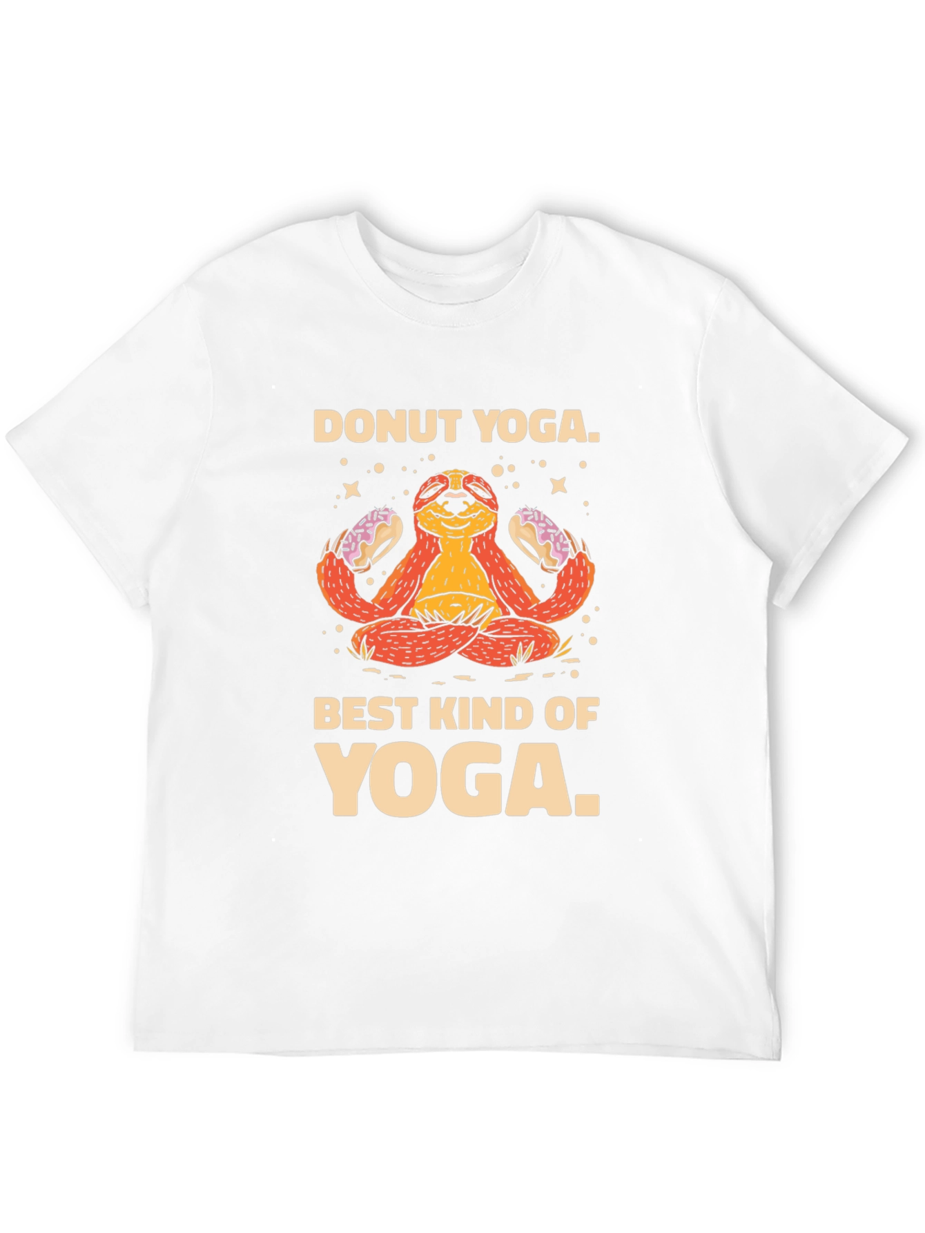 Donut Yoga Sloth Graphic T-Shirt