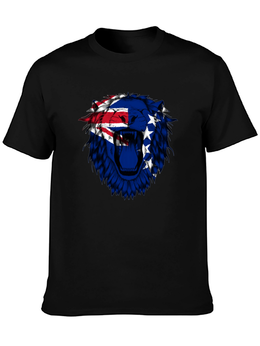 Cook Islands Lion Graphic Tee - Black
