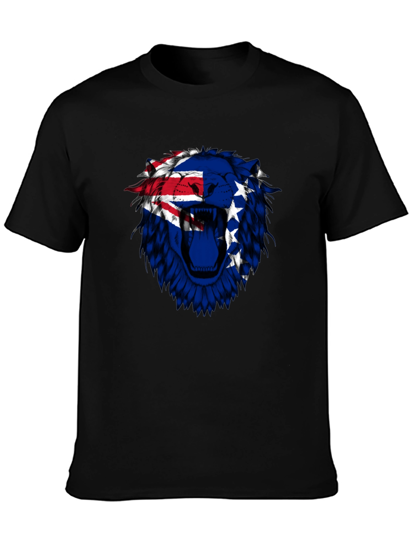 Cook Islands Lion Graphic Tee - Black