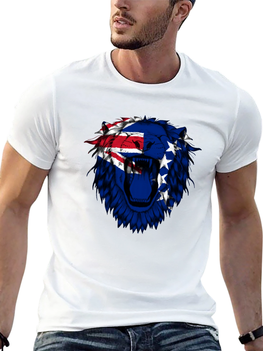 Cook Islands Lion Graphic Tee - Black