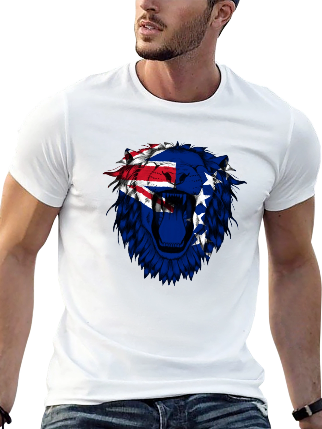 Cook Islands Lion Graphic Tee - Black