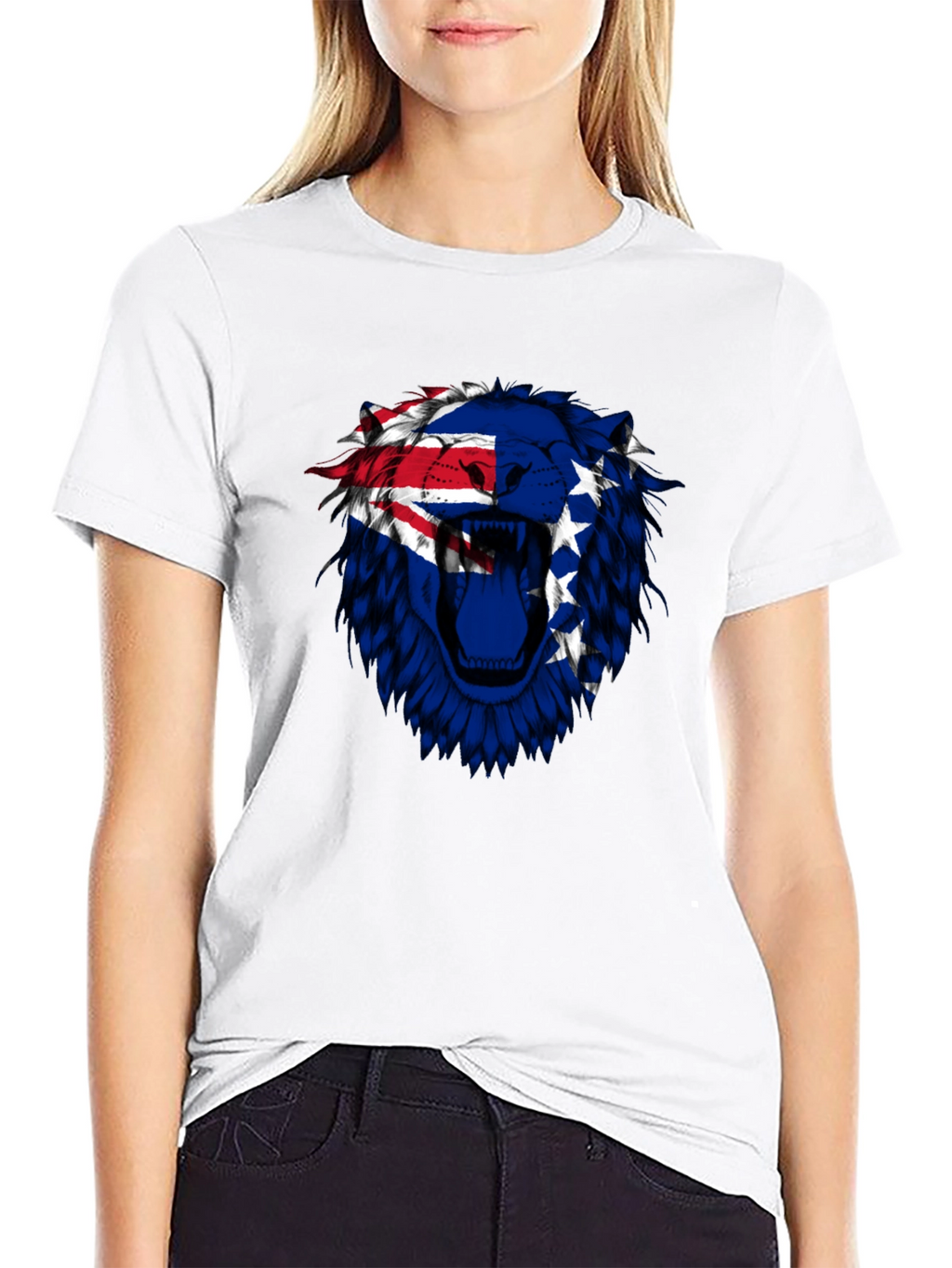 Cook Islands Lion Graphic Tee - Black
