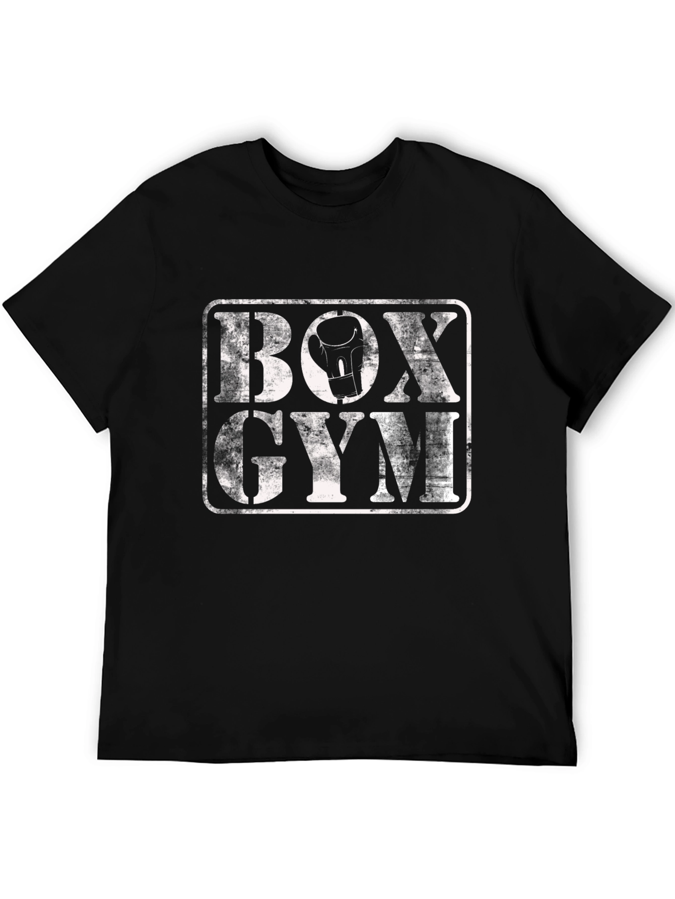 Box Gym Graphic Tee - Black Cotton T-Shirt