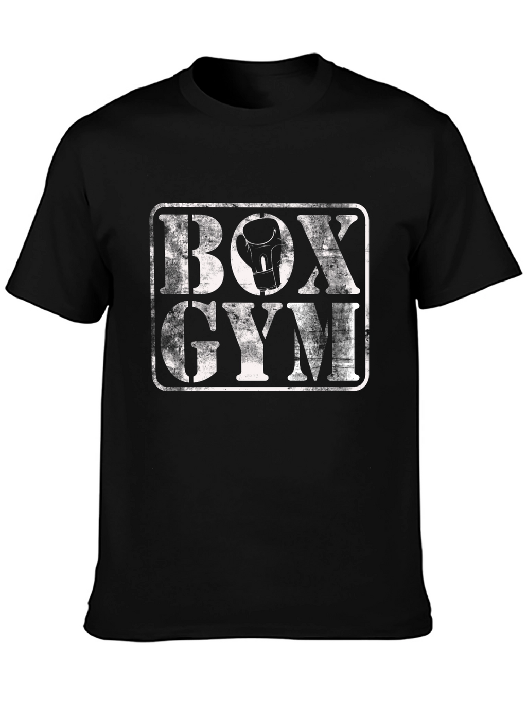 Box Gym Graphic Tee - Black Cotton T-Shirt