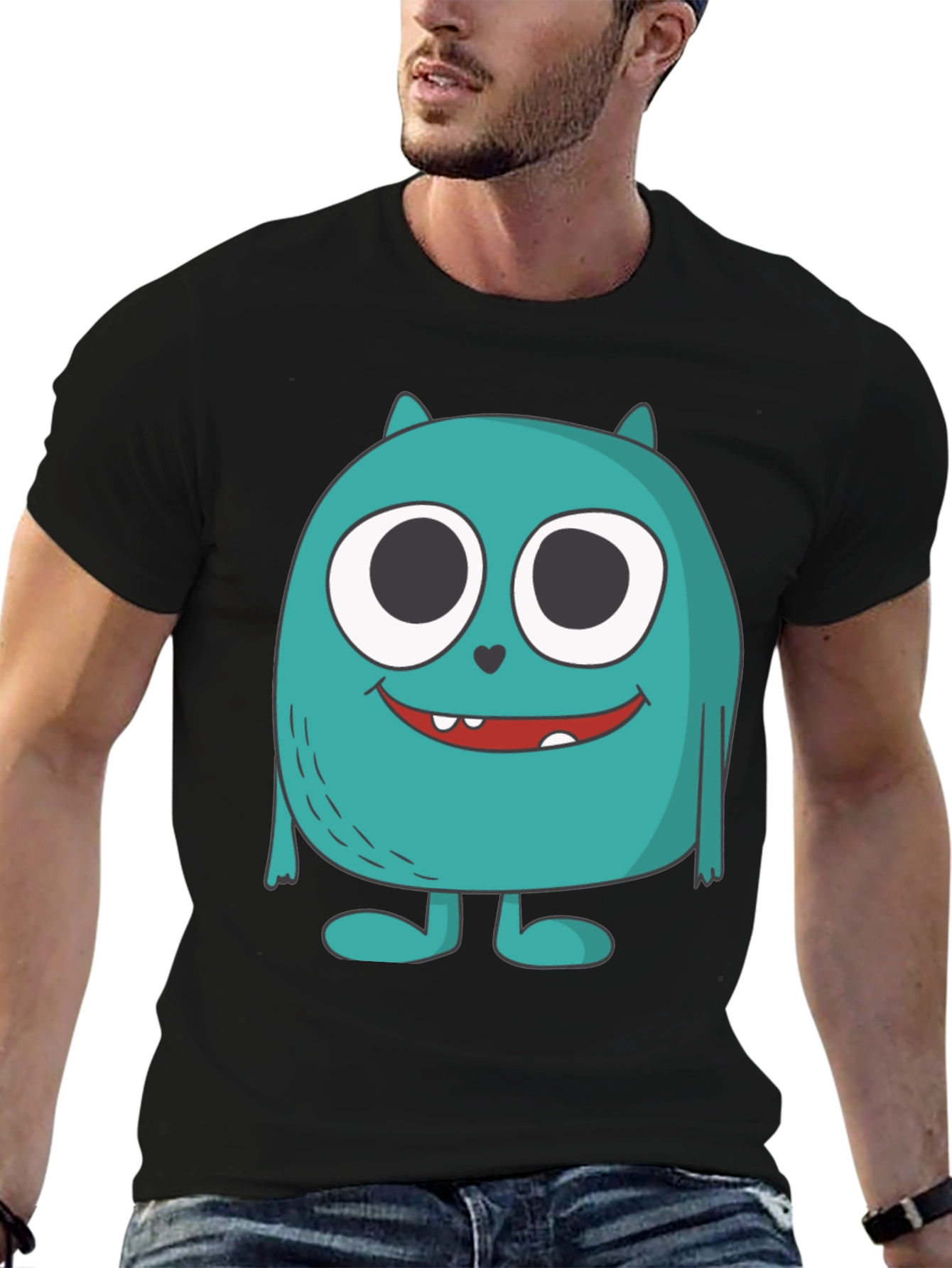 Monster Graphic Tee - Quirky & Fun Black T-Shirt