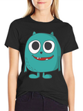 Monster Graphic Tee - Quirky & Fun Black T-Shirt