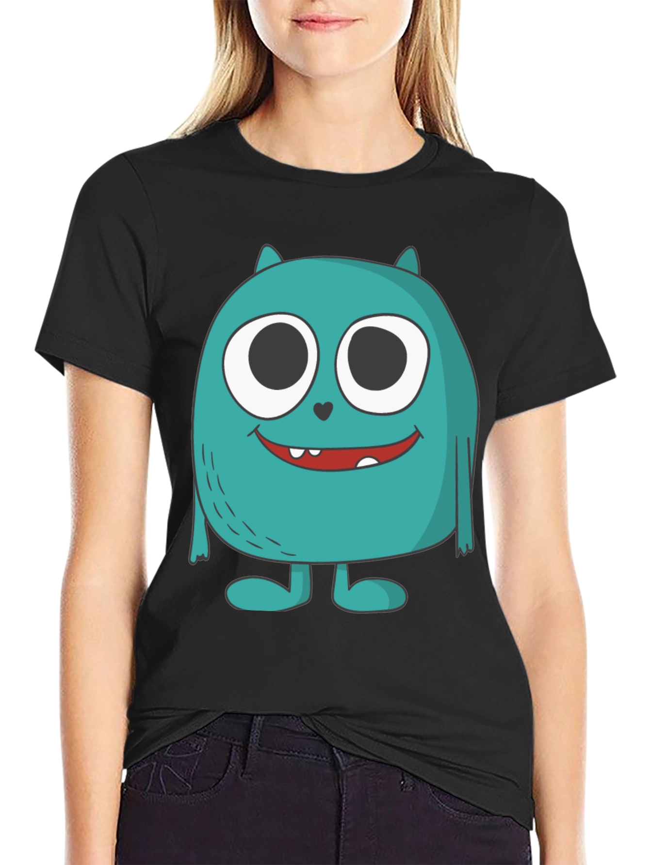 Monster Graphic Tee - Quirky & Fun Black T-Shirt