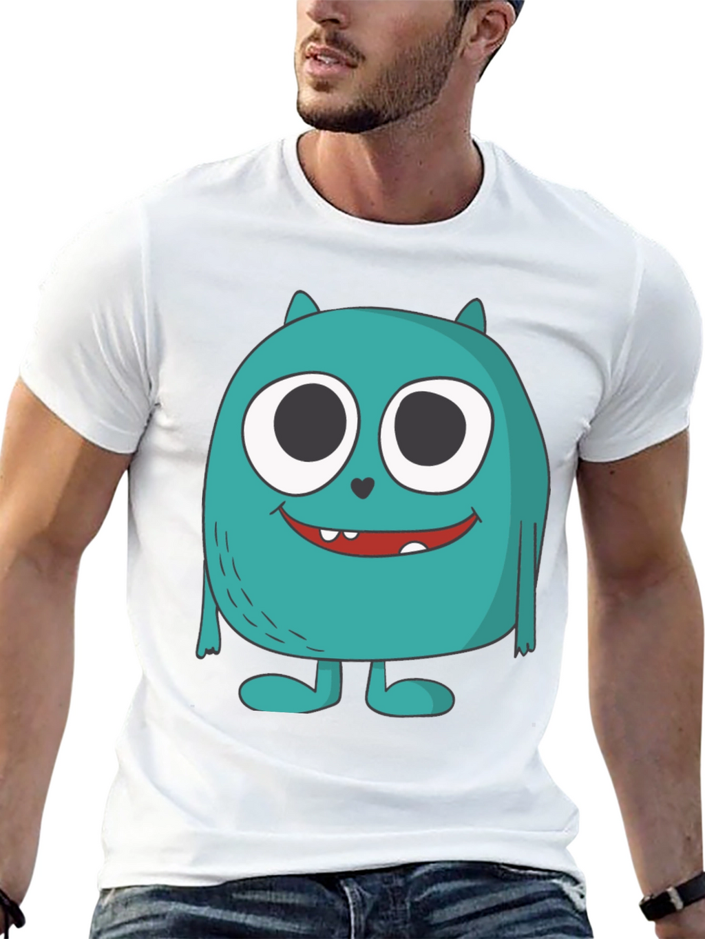 Monster Graphic Tee - Quirky & Fun Black T-Shirt