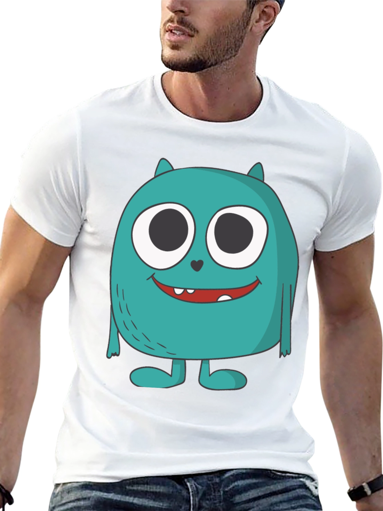 Monster Graphic Tee - Quirky & Fun Black T-Shirt