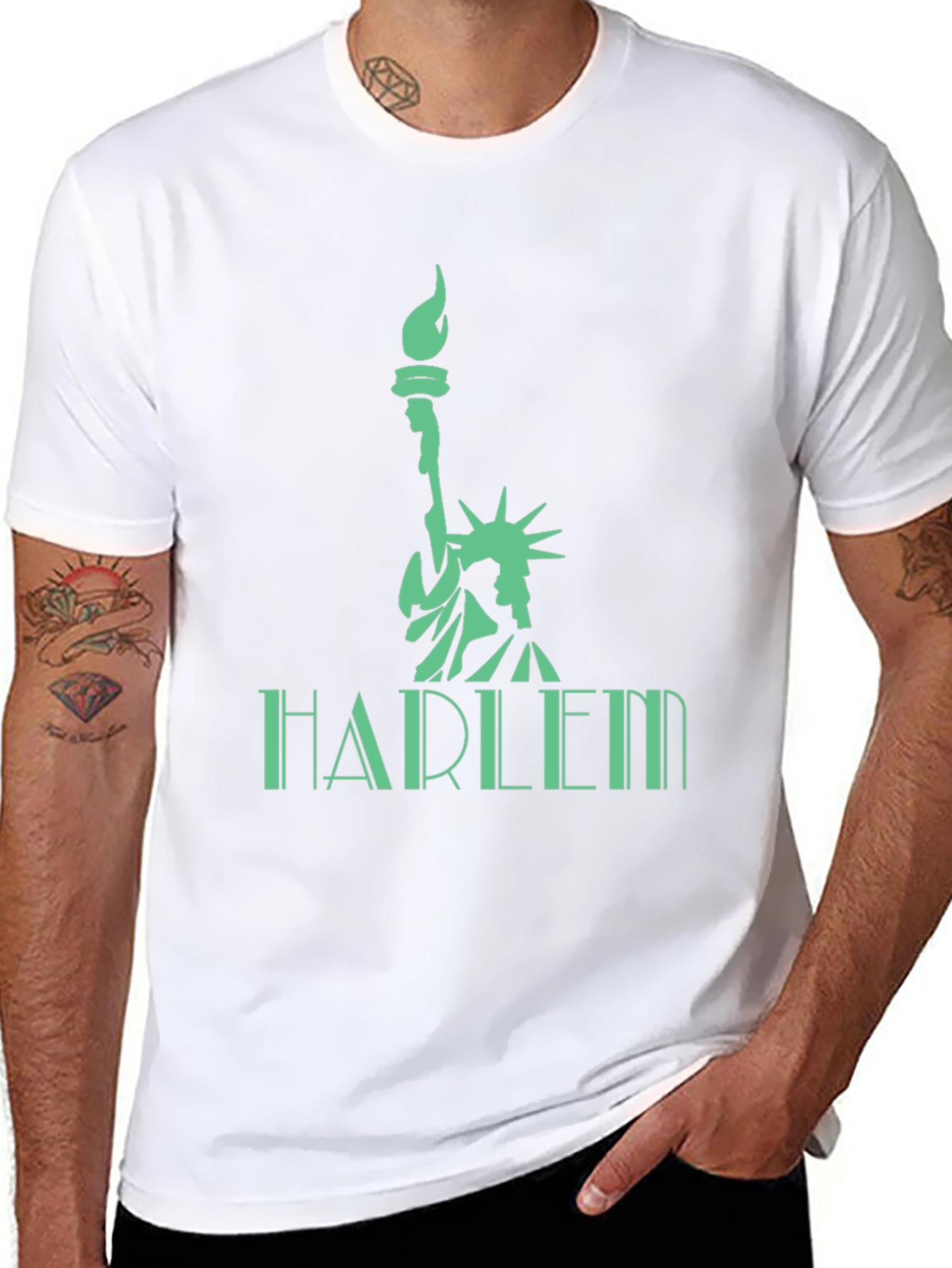 Harlem Liberty Graphic Tee - Black