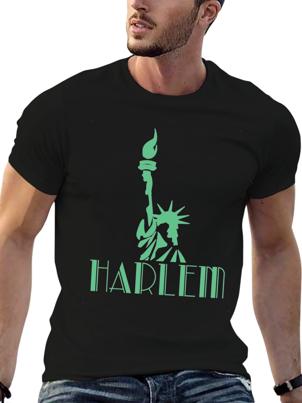 Harlem Liberty Graphic Tee - Black