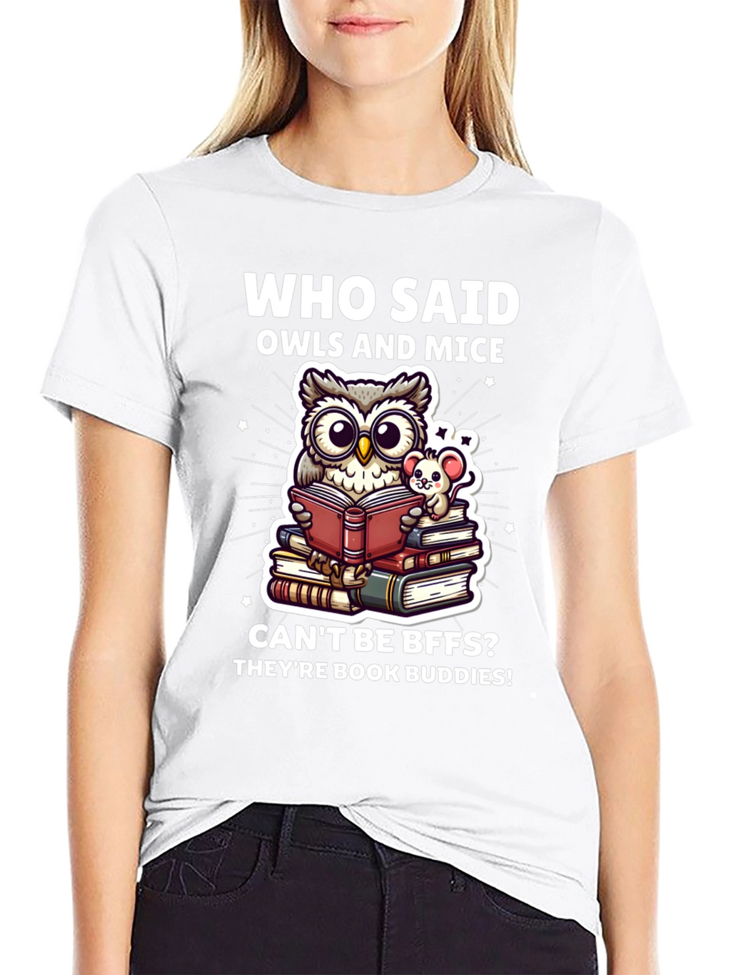 Book Buddies T-Shirt - Owl and Mouse BFFs