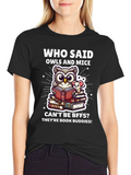 Book Buddies T-Shirt - Owl and Mouse BFFs