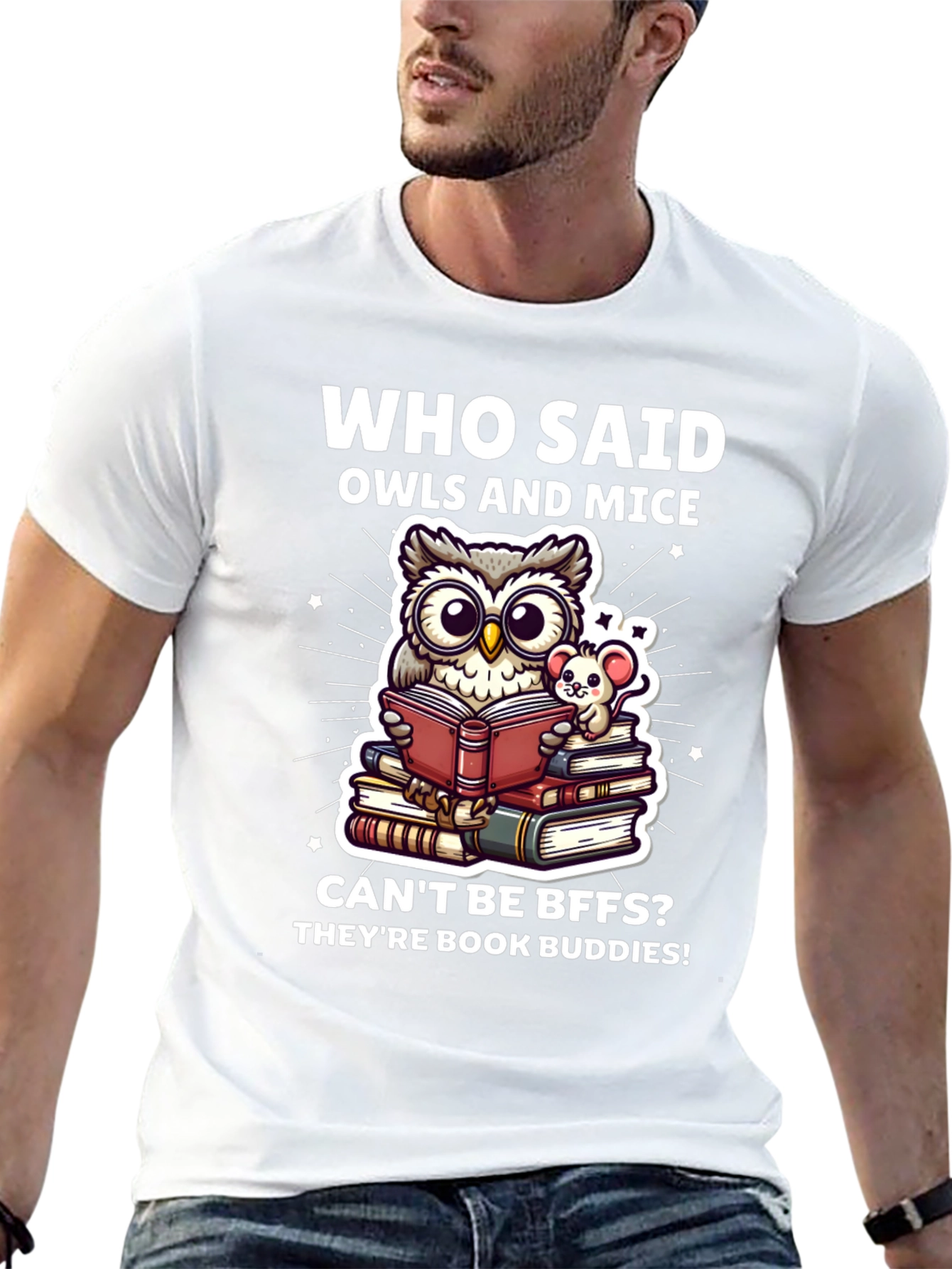 Book Buddies T-Shirt - Owl and Mouse BFFs
