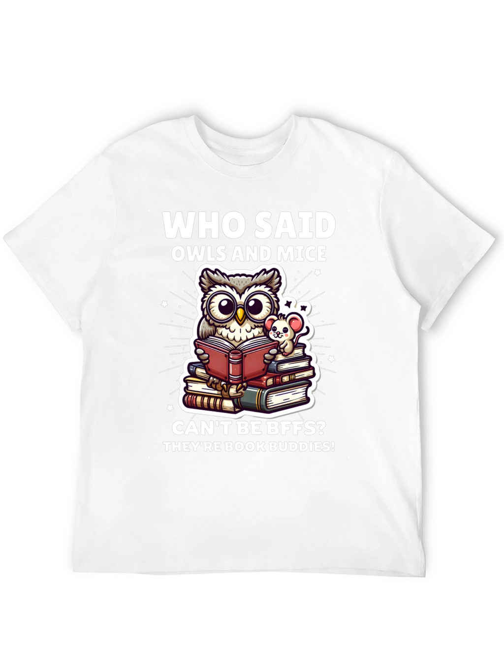Book Buddies T-Shirt - Owl and Mouse BFFs