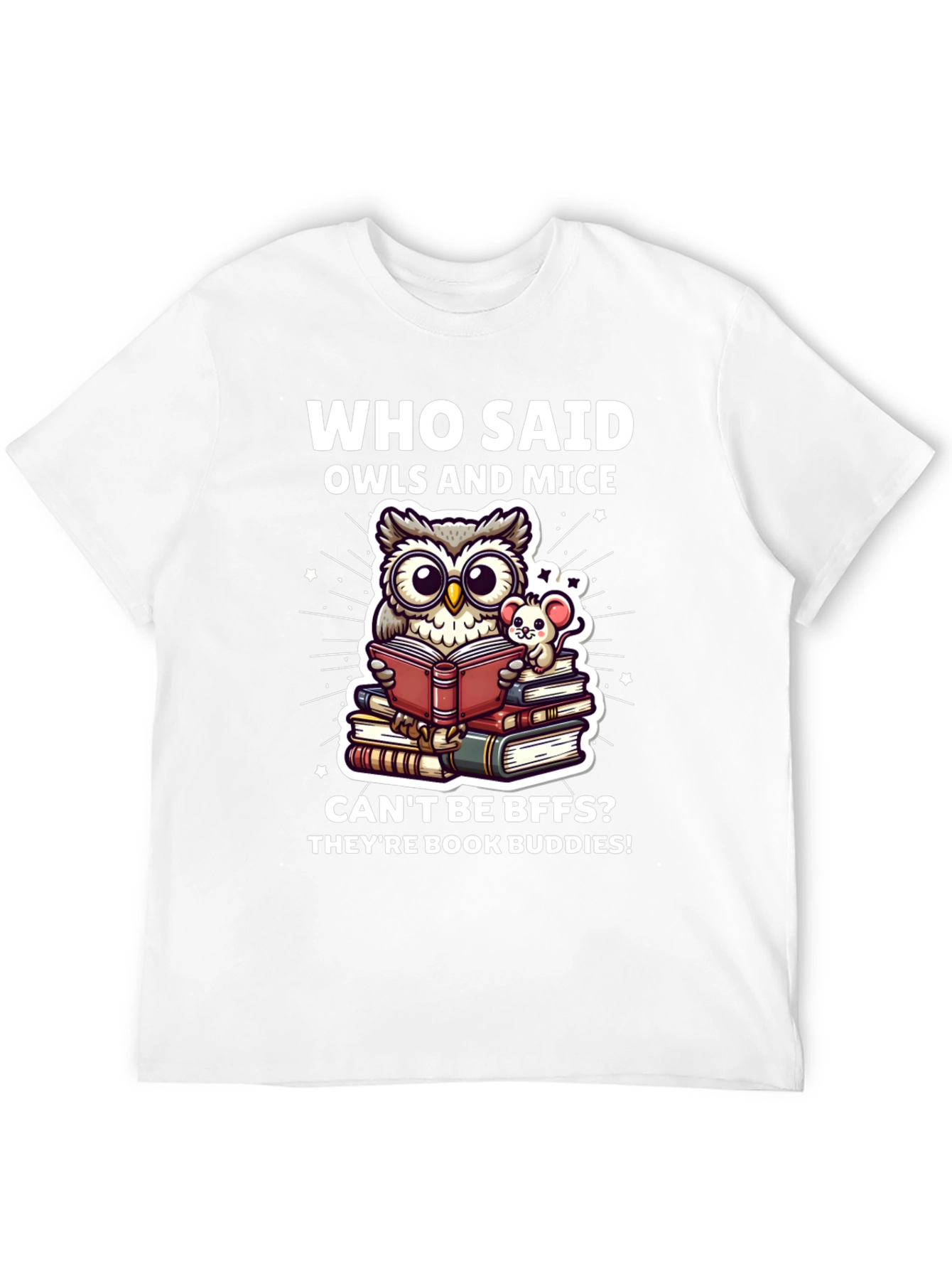 Book Buddies T-Shirt - Owl and Mouse BFFs