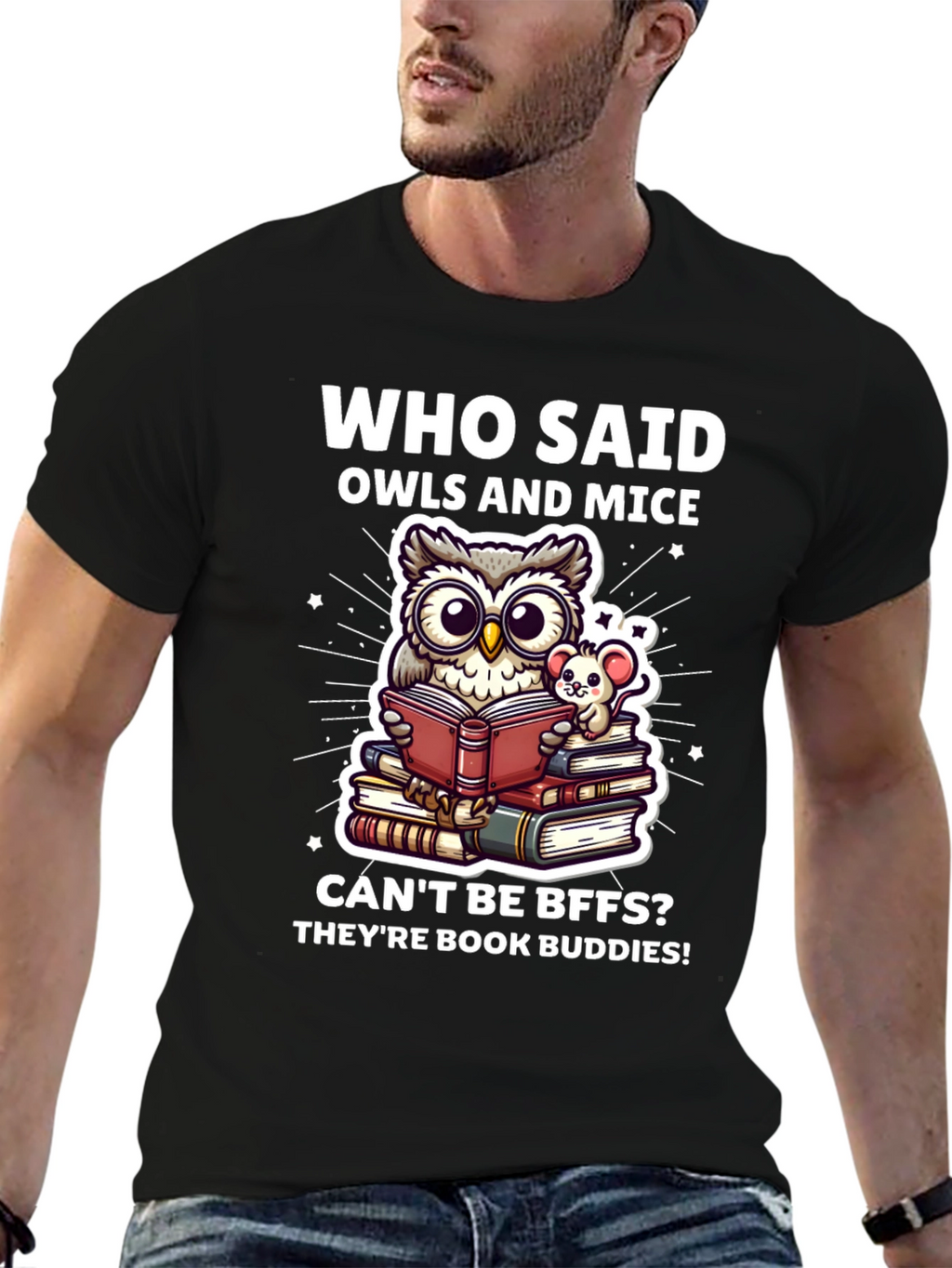 Book Buddies T-Shirt - Owl and Mouse BFFs