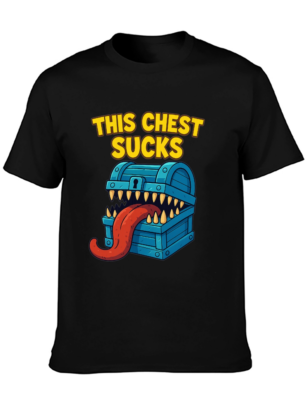 This Chest Sucks Black Graphic T-Shirt