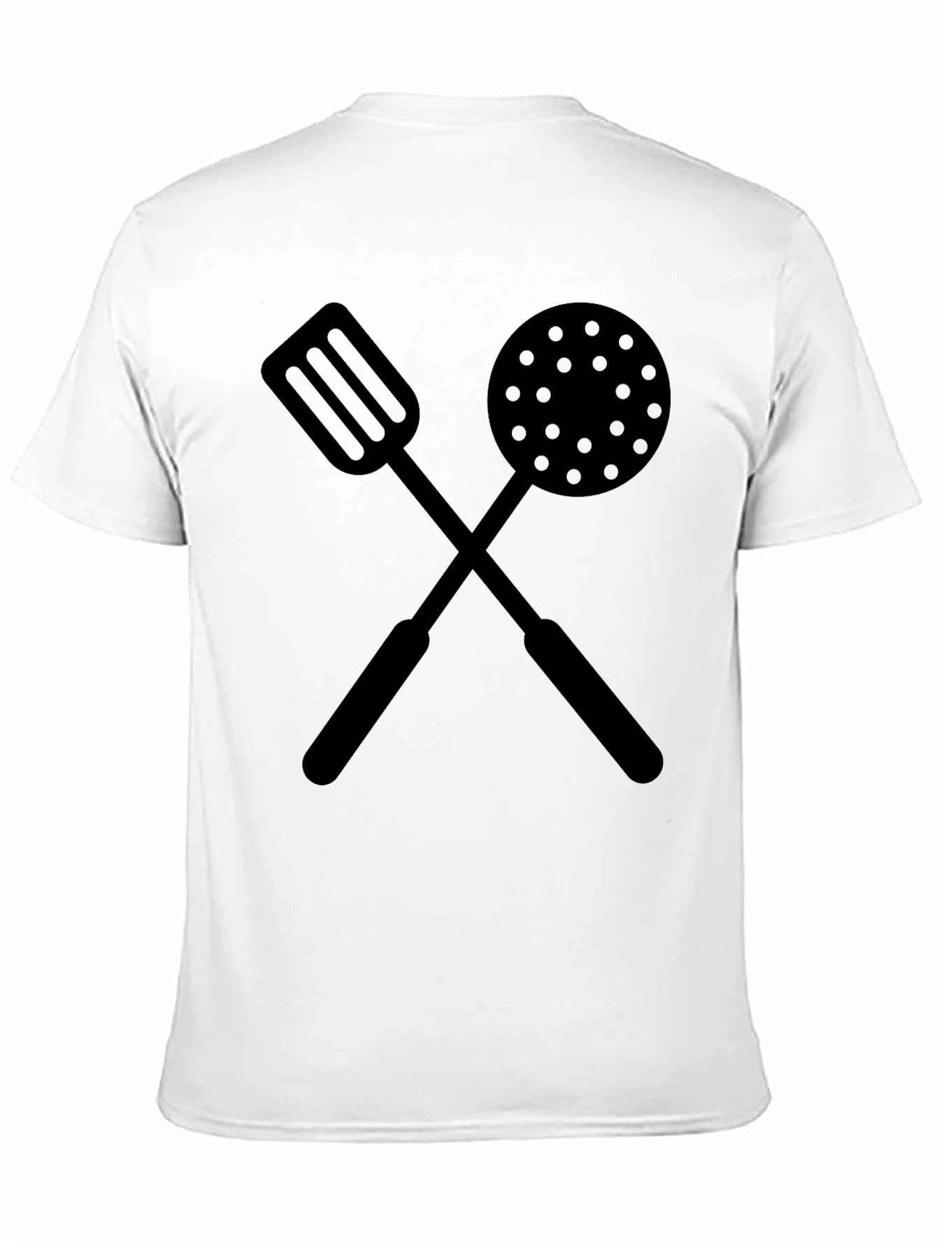 Chefs Crossed Utensils Graphic T-Shirt - Black