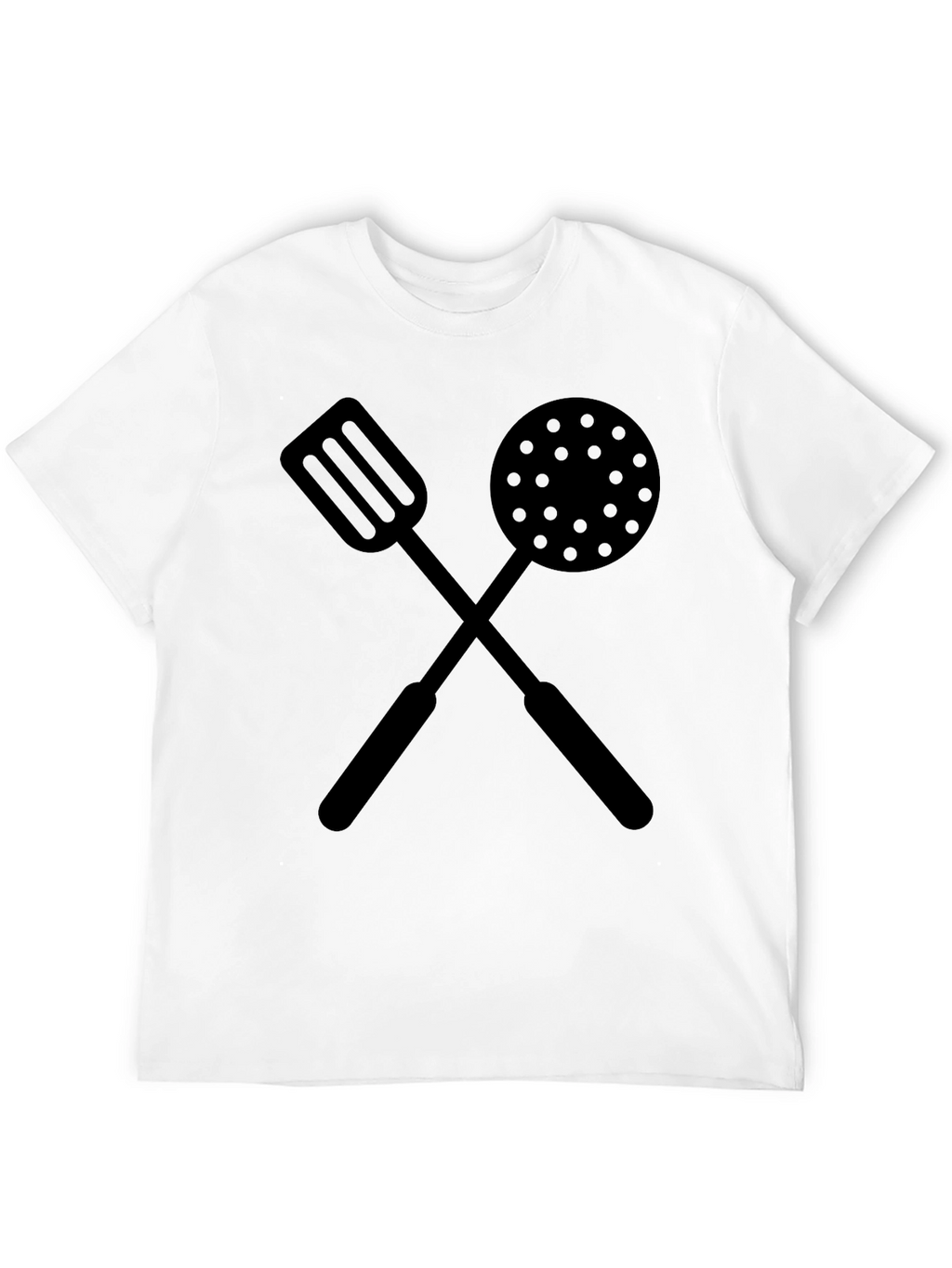 Chefs Crossed Utensils Graphic T-Shirt - Black