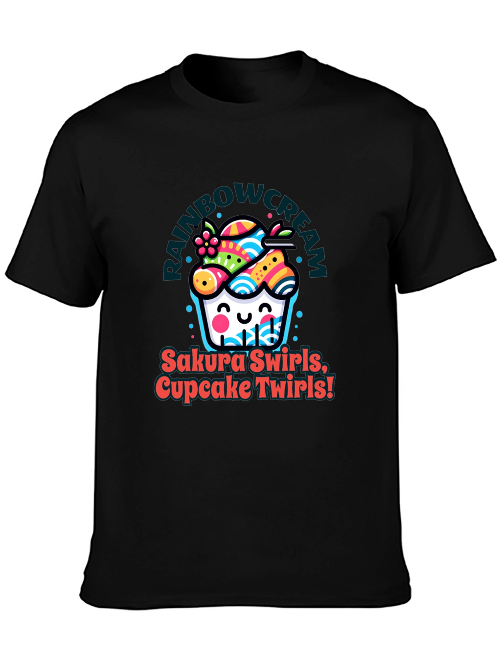 Rainbow Cream Cupcake T-Shirt