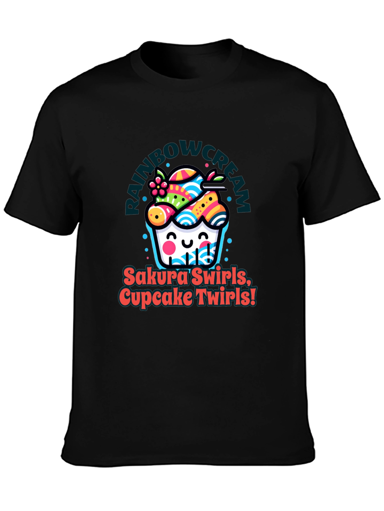 Rainbow Cream Cupcake T-Shirt