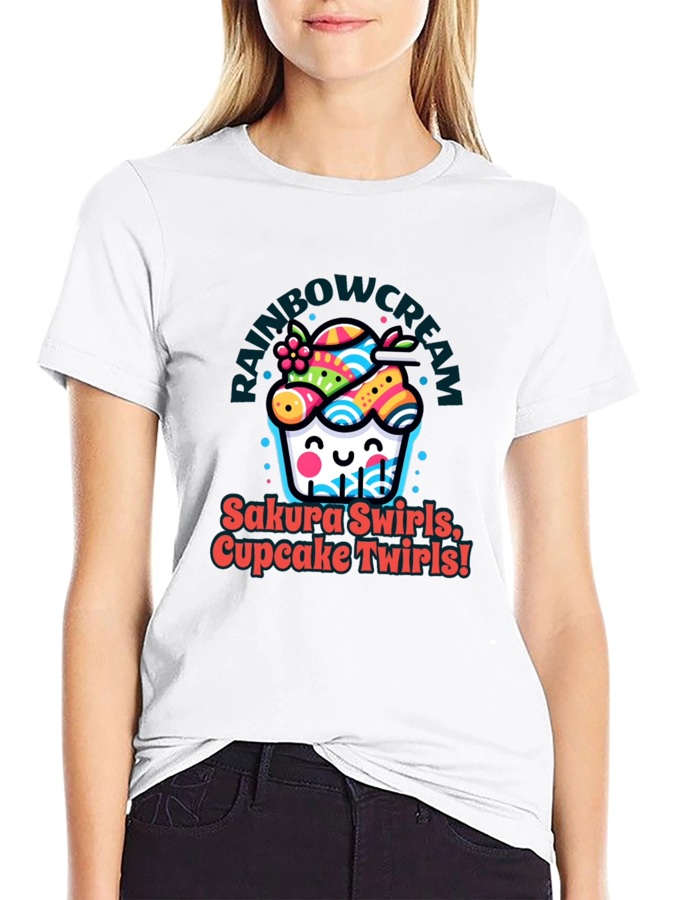 Rainbow Cream Cupcake T-Shirt