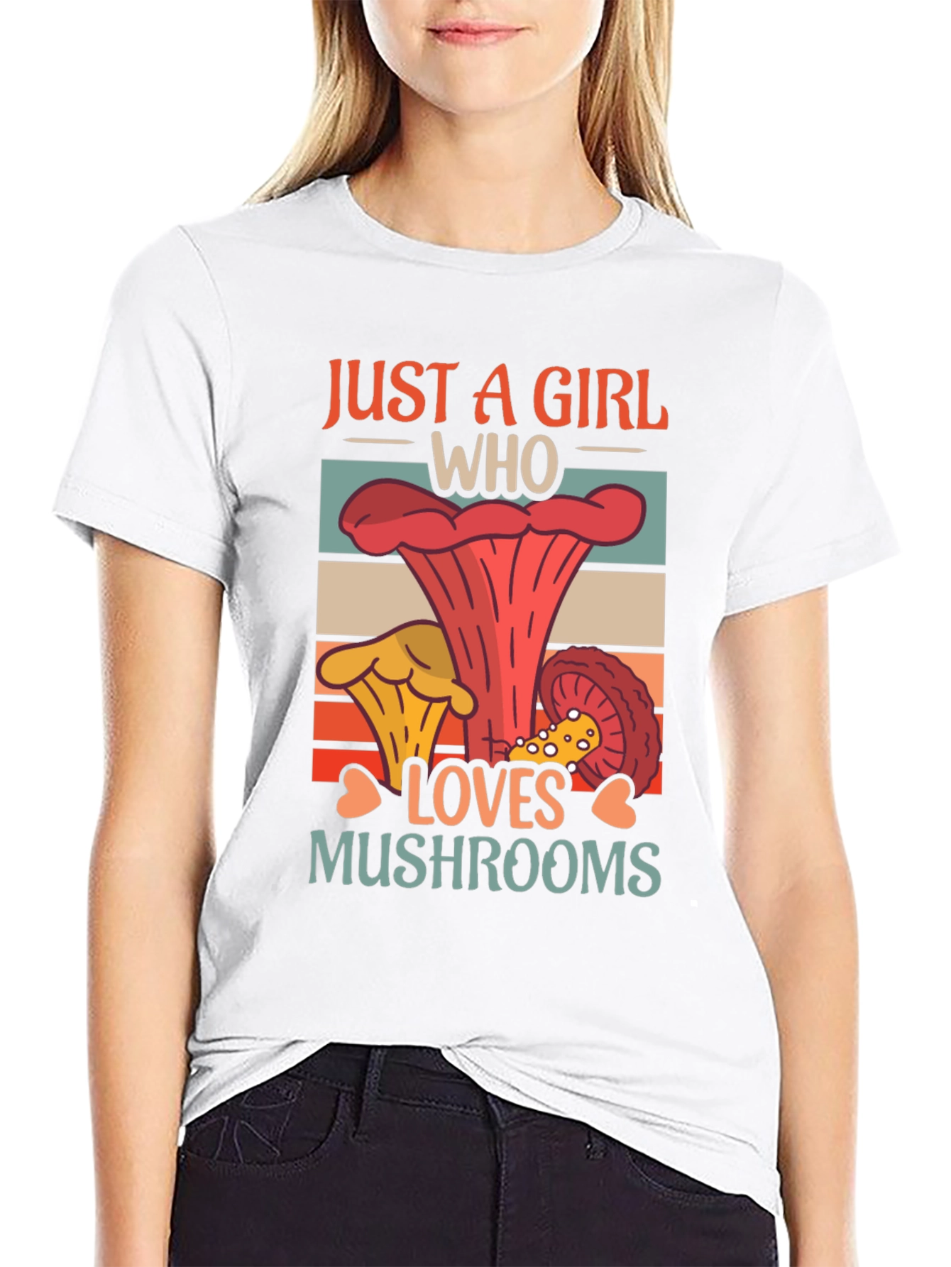 Just a Girl Who Loves Mushrooms Graphic Tee