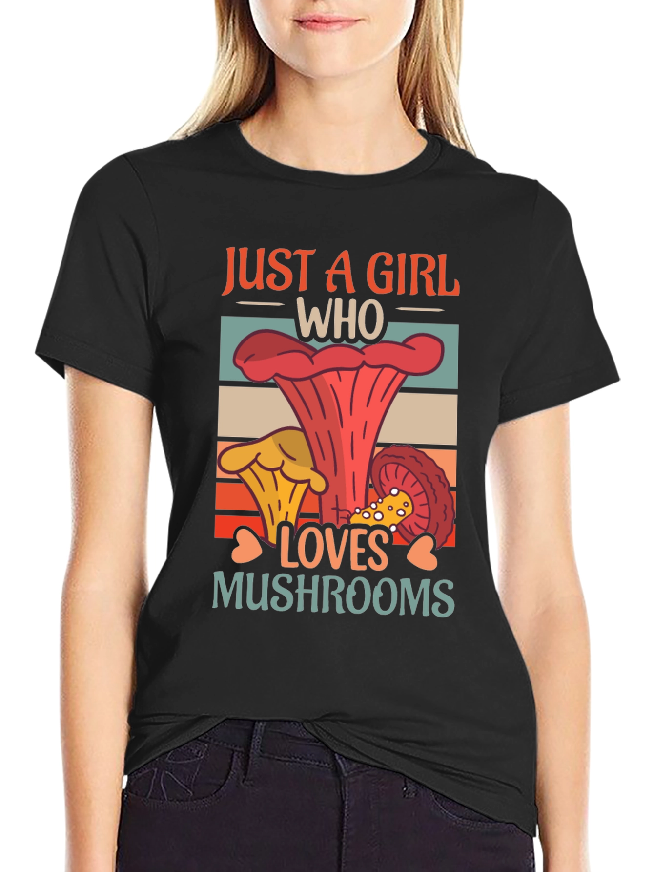 Just a Girl Who Loves Mushrooms Graphic Tee