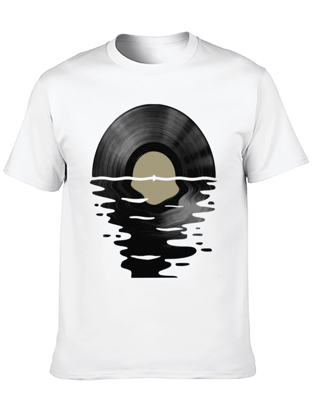 Vinyl Record Graphic Tee - Black