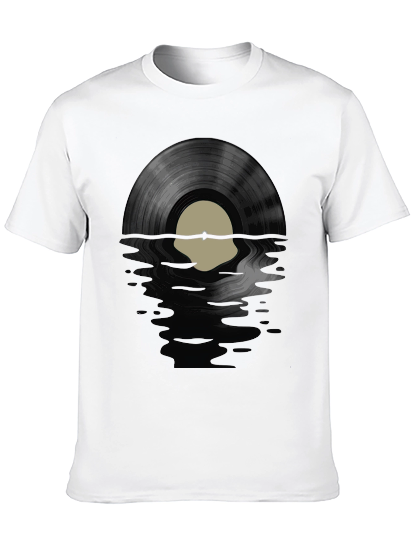 Vinyl Record Graphic Tee - Black